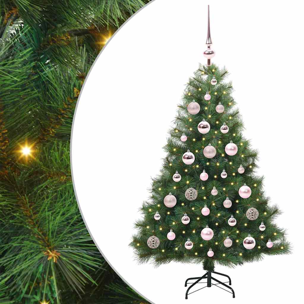 vidaXL Artificial Christmas Tree with 150 LEDs Green 120 cm PE and PVC 2