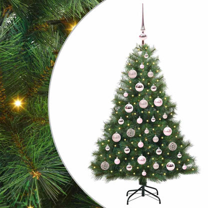 vidaXL Artificial Christmas Tree with 150 LEDs Green 120 cm PE and PVC 2