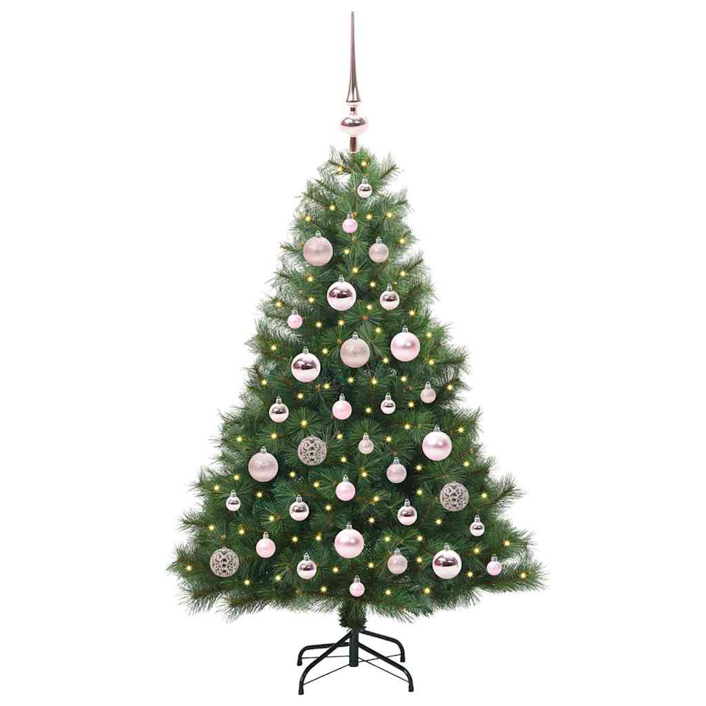 vidaXL Artificial Christmas Tree with 150 LEDs Green 120 cm PE and PVC 3