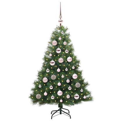 vidaXL Artificial Christmas Tree with 150 LEDs Green 120 cm PE and PVC 3