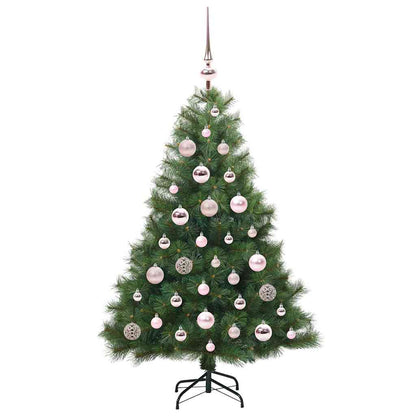 vidaXL Artificial Christmas Tree with 150 LEDs Green 120 cm PE and PVC 4