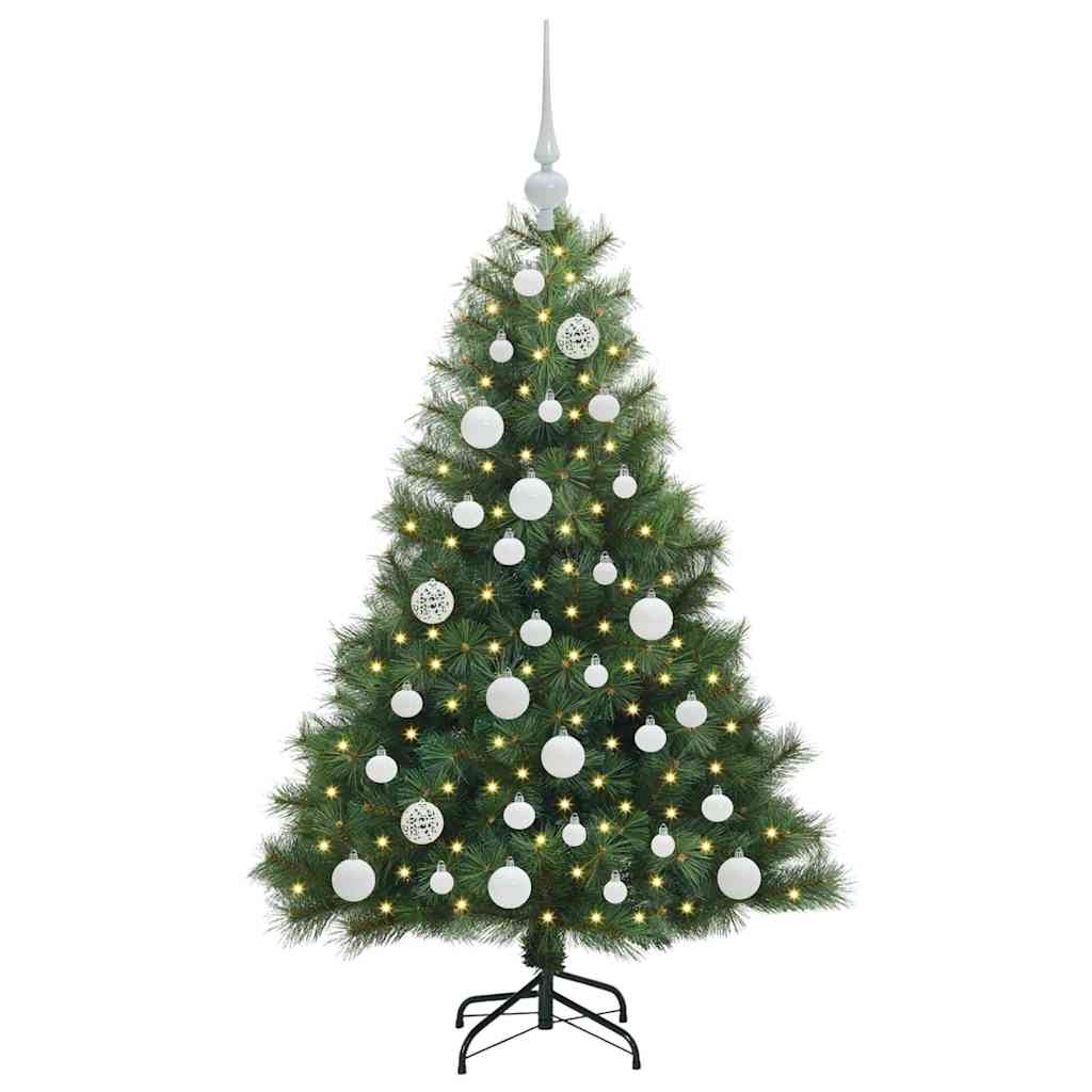 vidaXL Artificial Christmas Tree with 150 LEDs Green 120 cm PE and PVC 3