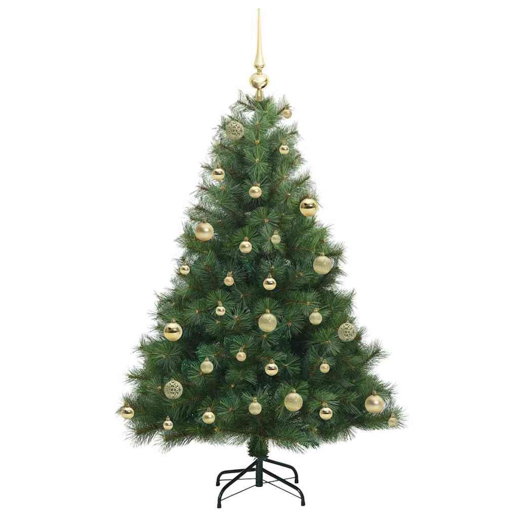 vidaXL Artificial Christmas Tree with 150 LEDs Green 120 cm PE and PVC 4