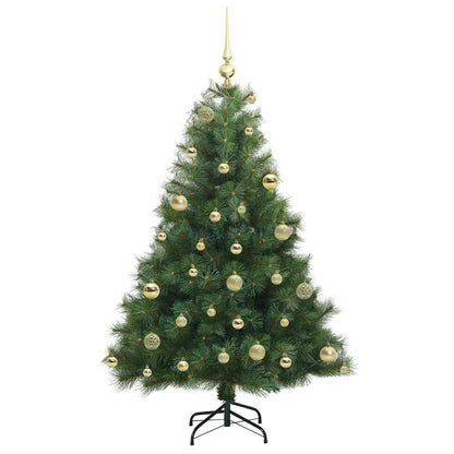 vidaXL Artificial Christmas Tree with 150 LEDs Green 120 cm PE and PVC 4