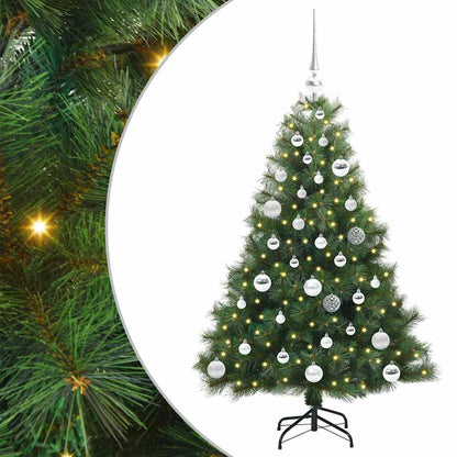 vidaXL Artificial Christmas Tree with 150 LEDs Green 120 cm PE and PVC 2