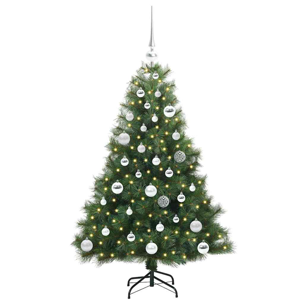 vidaXL Artificial Christmas Tree with 150 LEDs Green 120 cm PE and PVC 3