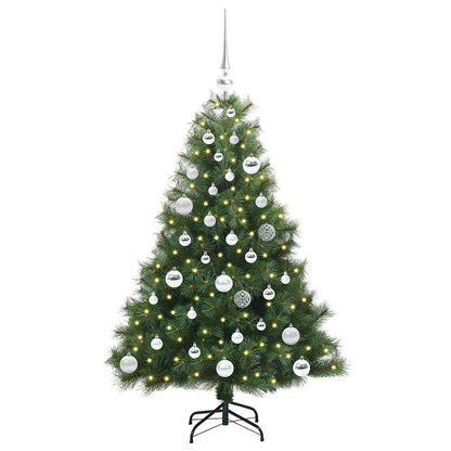 vidaXL Artificial Christmas Tree with 150 LEDs Green 120 cm PE and PVC 3