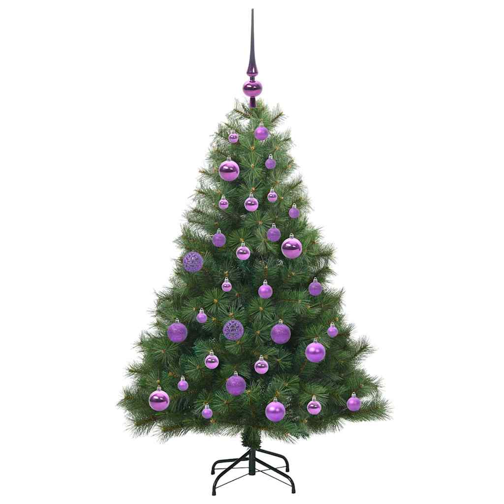 vidaXL Artificial Christmas Tree with 150 LEDs Green 120 cm PE and PVC 4