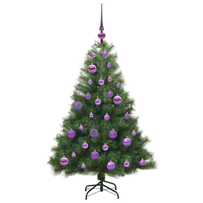 vidaXL Artificial Christmas Tree with 150 LEDs Green 120 cm PE and PVC 4