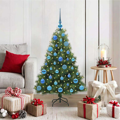 vidaXL Artificial Christmas Tree with 150 LEDs Green 120 cm PE and PVC 1