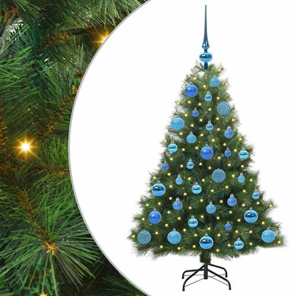 vidaXL Artificial Christmas Tree with 150 LEDs Green 120 cm PE and PVC 2