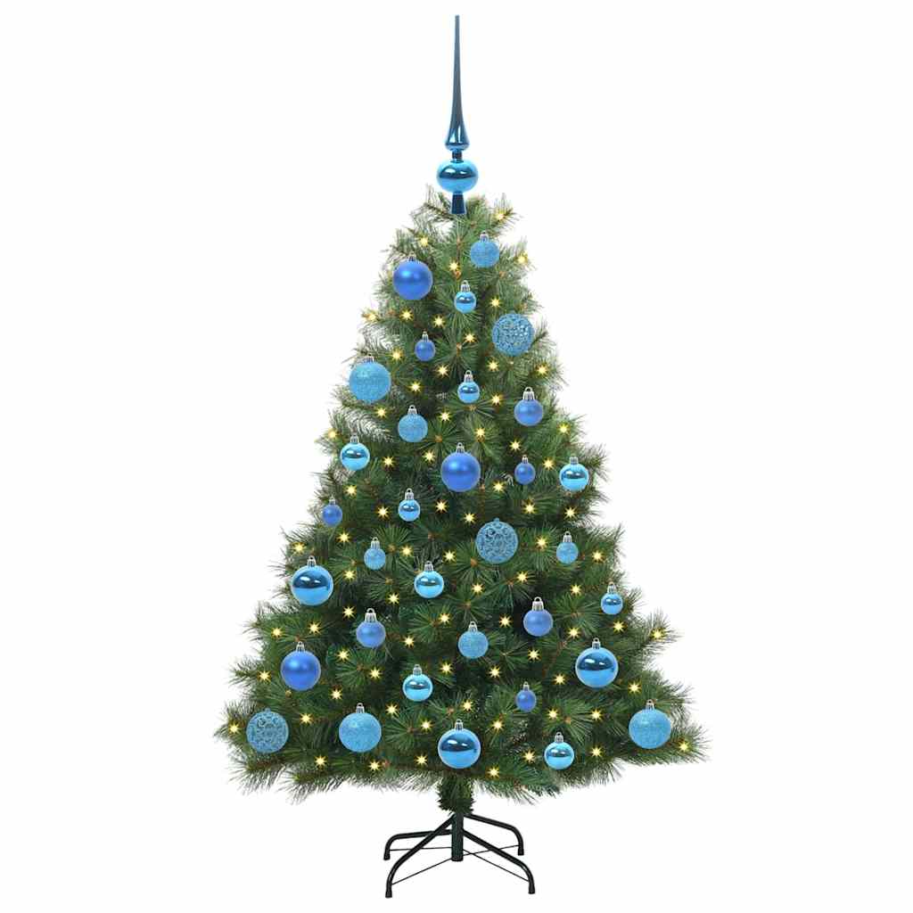 vidaXL Artificial Christmas Tree with 150 LEDs Green 120 cm PE and PVC 3