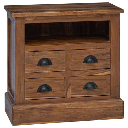vidaXL Storage Cabinet Natural 60 x 30 x 60 cm Solid Teak Wood 2