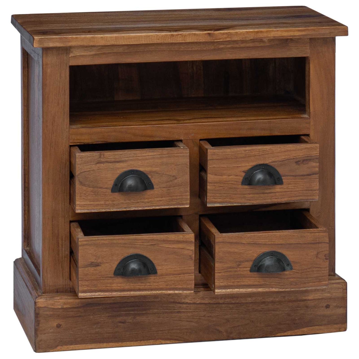 vidaXL Storage Cabinet Natural 60 x 30 x 60 cm Solid Teak Wood 5