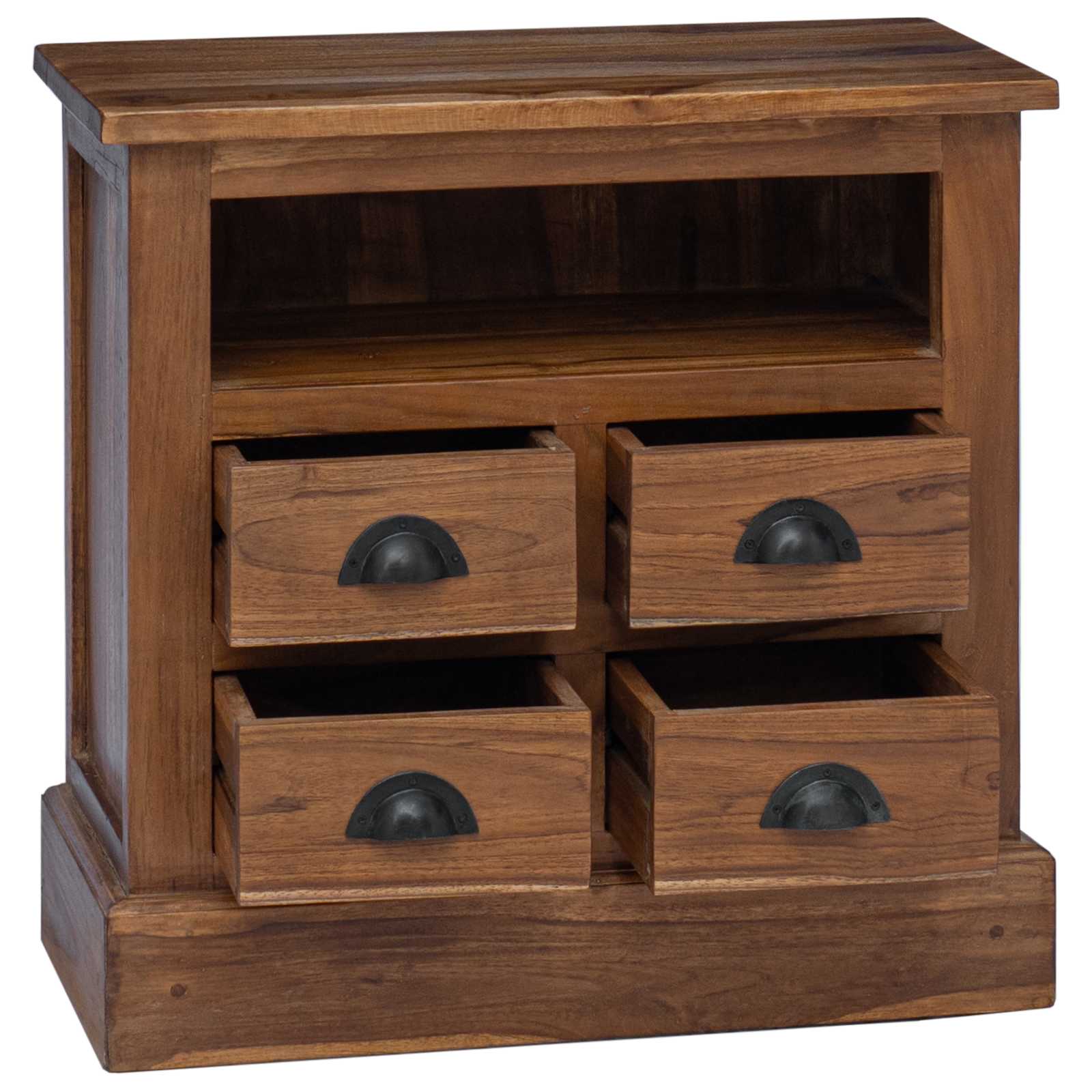 vidaXL Storage Cabinet Natural 60 x 30 x 60 cm Solid Teak Wood 5