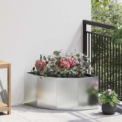 vidaXL Corner Planter 60 x 60 x 35 cm Steel