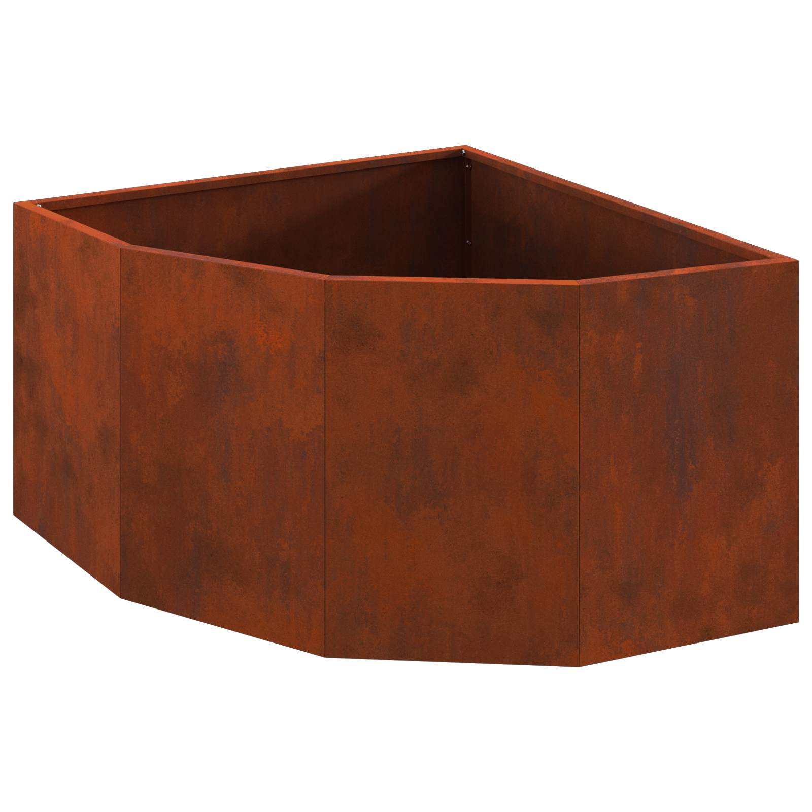 vidaXL Corner Planter Rusty 60 x 60 x 35 cm Weathering steel 2