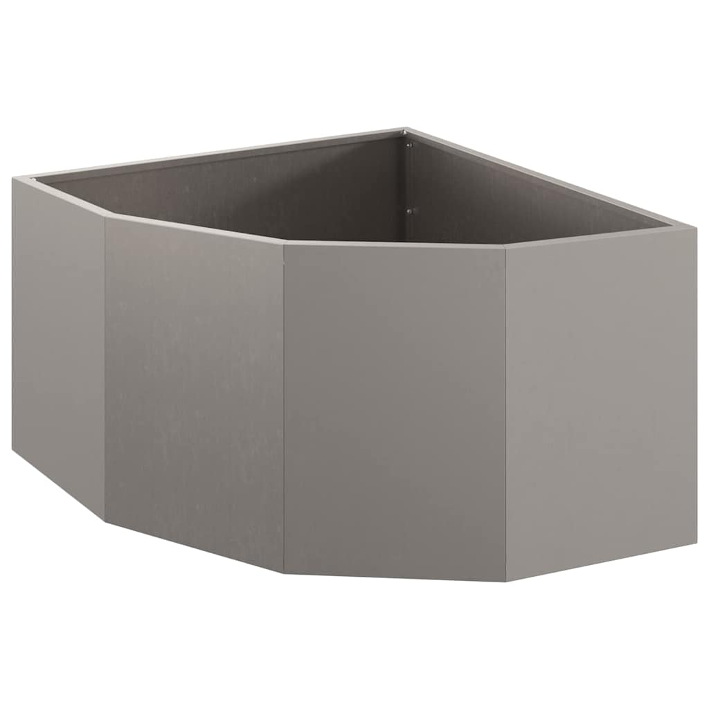vidaXL Corner Planter Rusty 60 x 60 x 35 cm Weathering steel 5