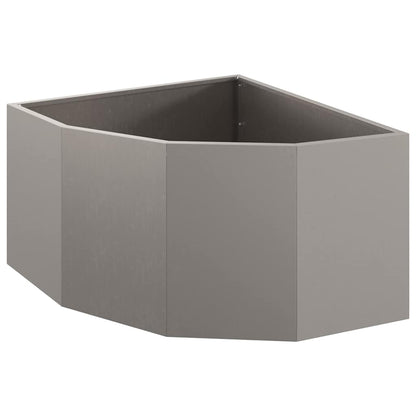 vidaXL Corner Planter Rusty 60 x 60 x 35 cm Weathering steel 5