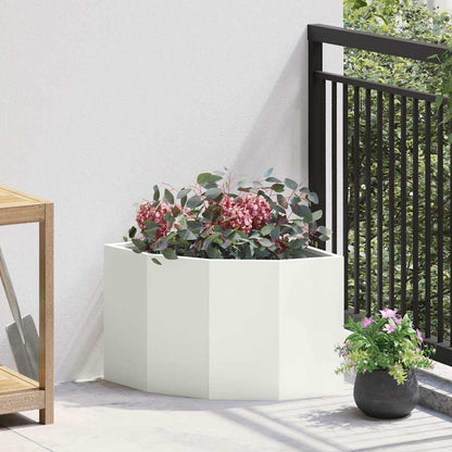 Corner Planter 45 x 45 x 35 cm Steel White