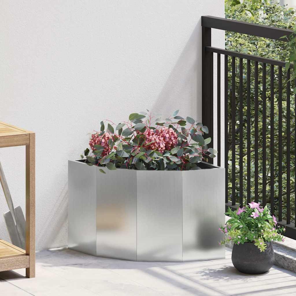 vidaXL Corner Planter 45 x 45 x 35 cm Steel
