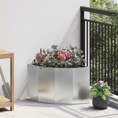 vidaXL Corner Planter 45 x 45 x 35 cm Steel