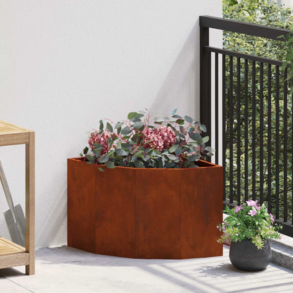 vidaXL Corner Planter 45 x 45 x 35 cm Steel