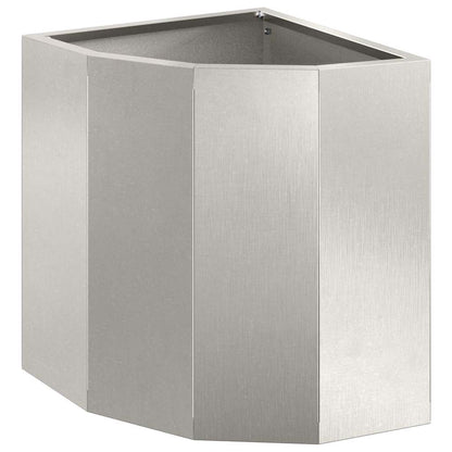vidaXL Corner Planter Silver 30 x 30 x 35 cm Stainless steel 2