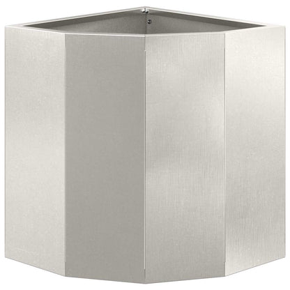 vidaXL Corner Planter Silver 30 x 30 x 35 cm Stainless steel 5