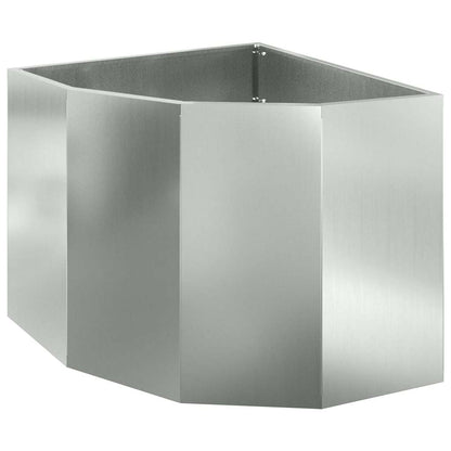 vidaXL Corner Planter Silver 60 x 60 x 50 cm Galvanised steel 2