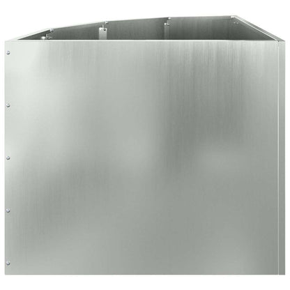 vidaXL Corner Planter Silver 60 x 60 x 50 cm Galvanised steel 6