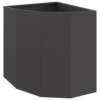 vidaXL Corner Planter Black 45 x 45 x 50 cm Steel 2