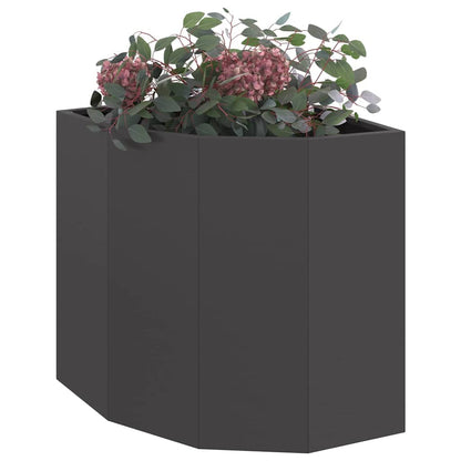 vidaXL Corner Planter Black 45 x 45 x 50 cm Steel 3