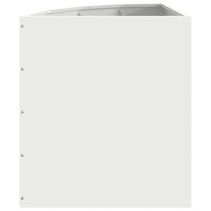 vidaXL Corner Planter White 45 x 45 x 50 cm Steel 6