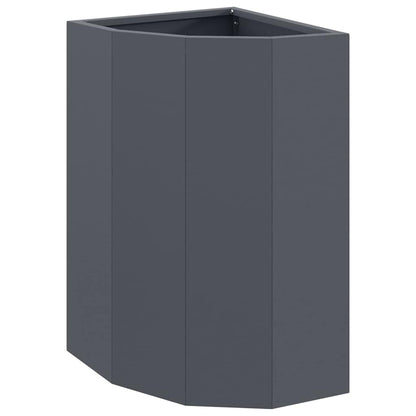 vidaXL Corner Planter Anthracite 30 x 30 x 50 cm Steel 2