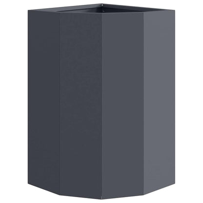 vidaXL Corner Planter Anthracite 30 x 30 x 50 cm Steel 5