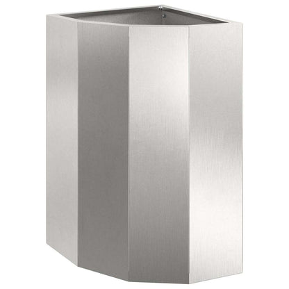 vidaXL Corner Planter Silver 30 x 30 x 50 cm Stainless steel 2