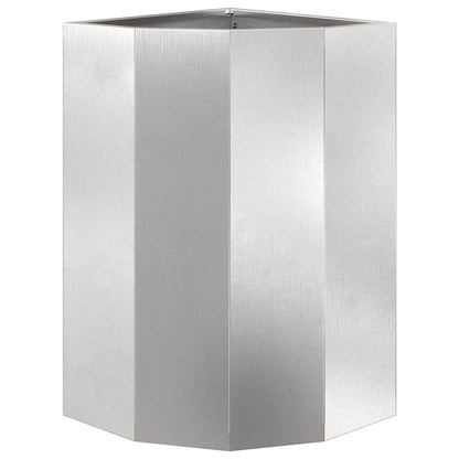 vidaXL Corner Planter Silver 30 x 30 x 50 cm Stainless steel 5