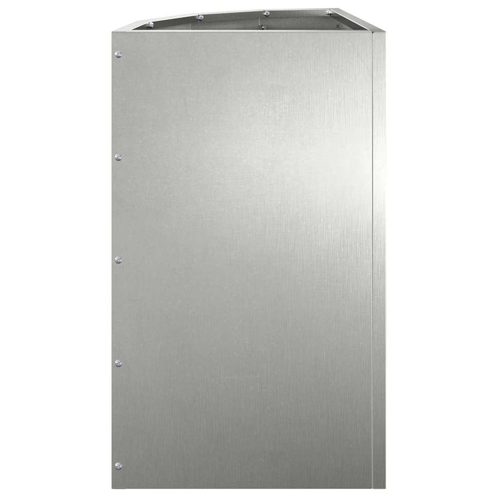 vidaXL Corner Planter Silver 30 x 30 x 50 cm Stainless steel 6