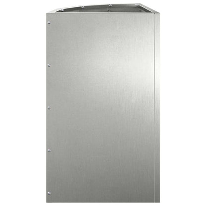 vidaXL Corner Planter Silver 30 x 30 x 50 cm Stainless steel 6