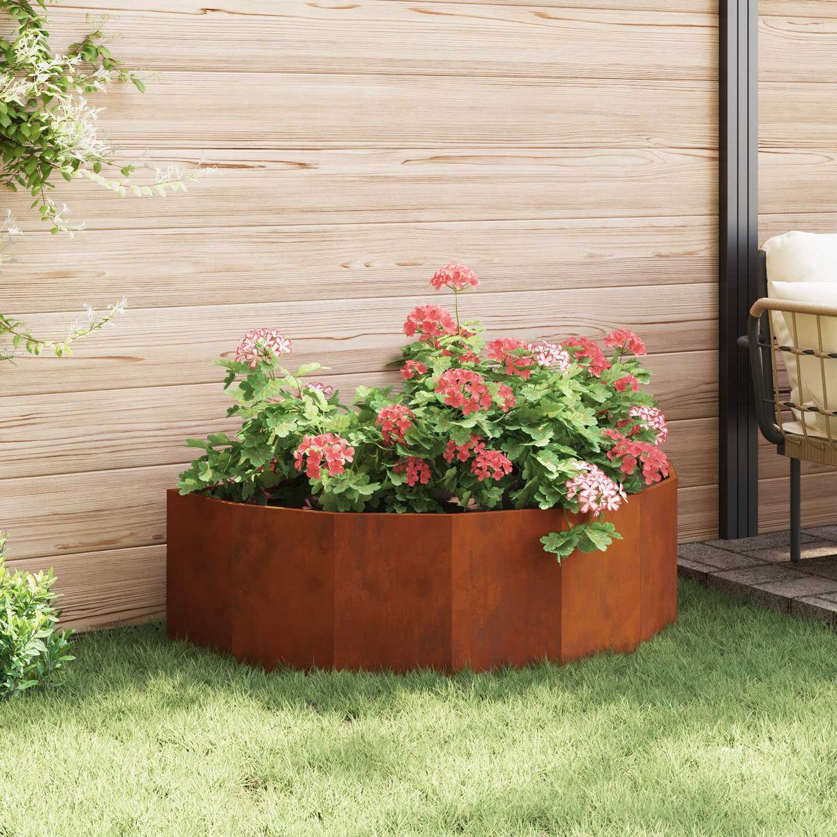 vidaXL Planter Rusty 120 x 60 x 35 cm Weathering Steel 4