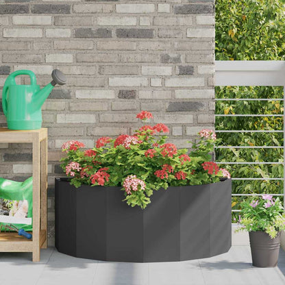 vidaXL Planter Black 90 x 45 x 35 cm Steel 1