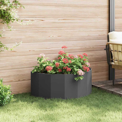 vidaXL Planter Black 90 x 45 x 35 cm Steel 4