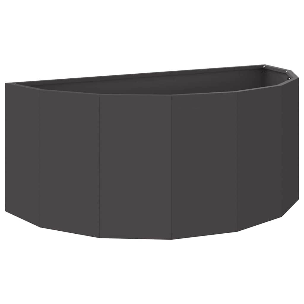 vidaXL Planter Black 90 x 45 x 35 cm Steel 2