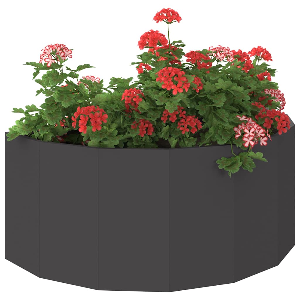 vidaXL Planter Black 90 x 45 x 35 cm Steel 3