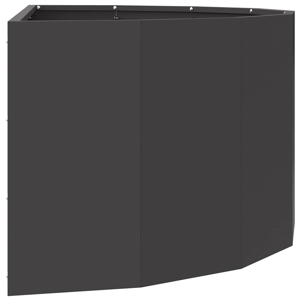 vidaXL Planter Black 90 x 45 x 35 cm Steel 6