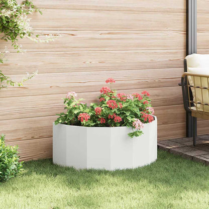 vidaXL Planter White 90 x 45 x 35 cm Steel 4