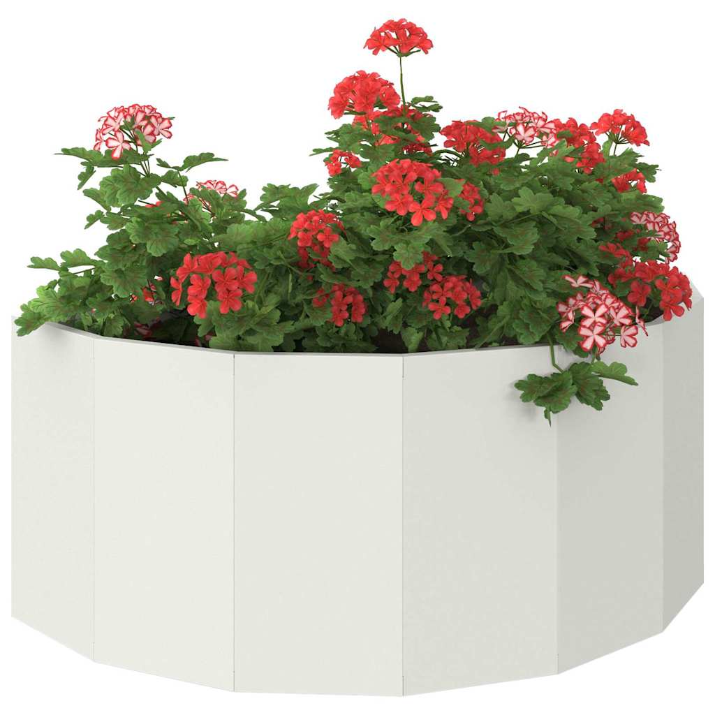 vidaXL Planter White 90 x 45 x 35 cm Steel 3