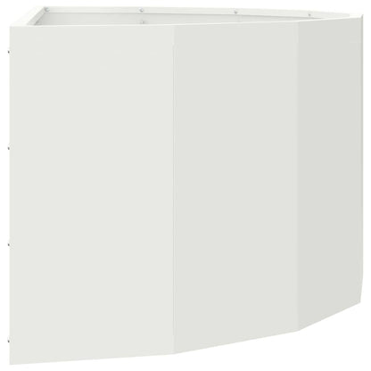 vidaXL Planter White 90 x 45 x 35 cm Steel 6