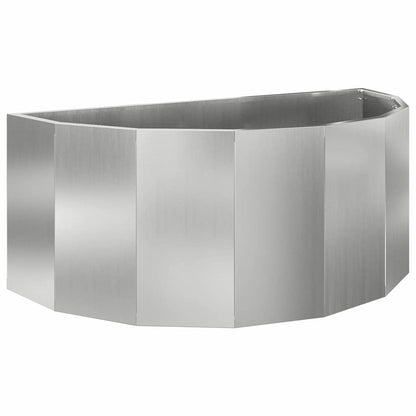 vidaXL Planter Silver 90 x 45 x 35 cm Galvanised Steel 2